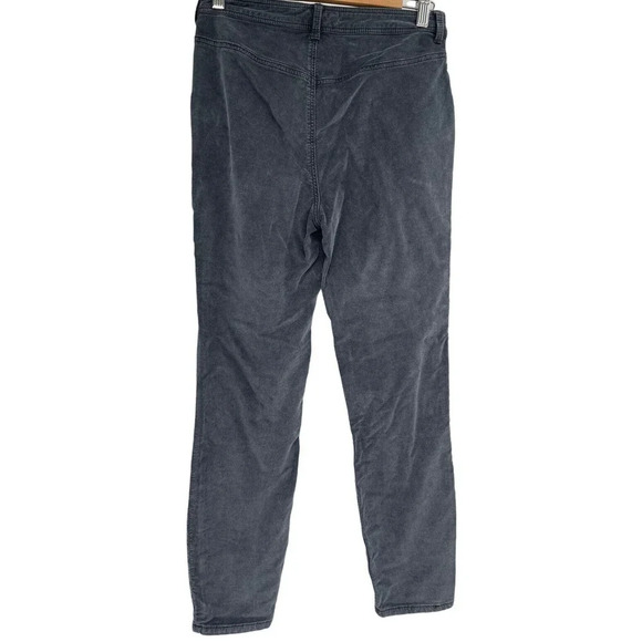 Free People Women's Fine Line Straight Leg Crop Jeans Black Corduroy Size 2 - Picture 6 of 10